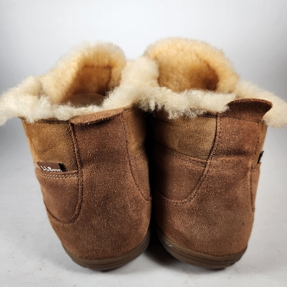 L.L. BEAN Mens Wicked Good Chukka Boot 12 Brown Shearling Lined Shoe Slipper - Picture 5 of 12